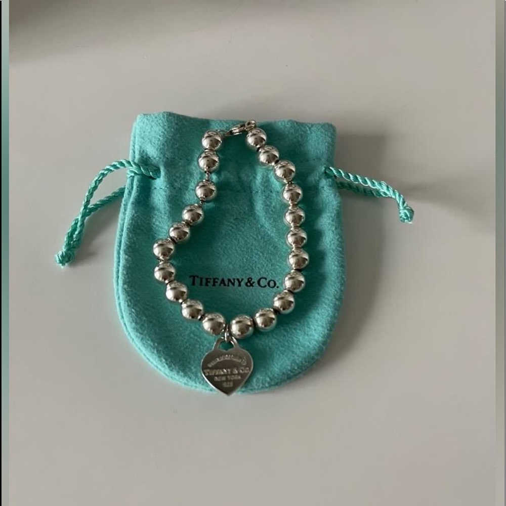 Tiffany and Co. Heart Tag Bead Bracelet
